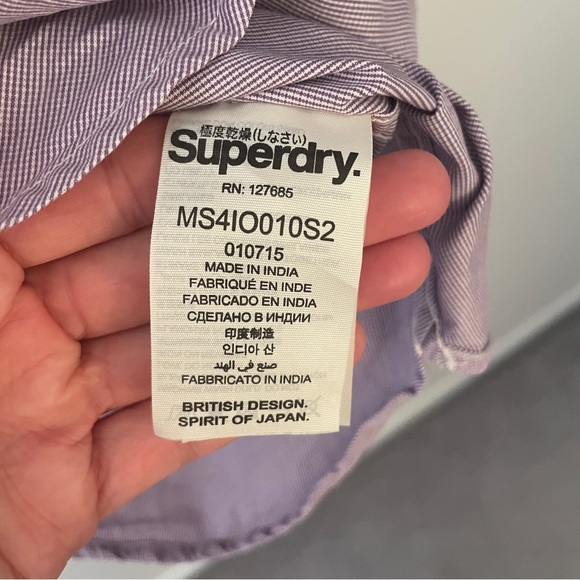 SuperDry ‘Made in India’ Casual Button Down - Picture 8 of 8